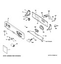 CONTROLS & BACKSPLASH Diagram and Parts List for GFSR3110H6WW  General Electric Washer