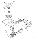MOTOR-PUMP MECHANISM Diagram and Parts List for GLC4400R10WW  General Electric Dishwasher