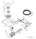 MOTOR-PUMP MECHANISM Diagram and Parts List for GLD2800T10WW  General Electric Dishwasher