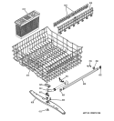 UPPER RACK ASSEMBLY Diagram and Parts List for PDW7880R10SS  General Electric Dishwasher