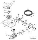 MOTOR-PUMP MECHANISM Diagram and Parts List for PDW7880R10SS  General Electric Dishwasher