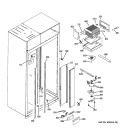 FREEZER SECTION Diagram and Parts List for ZISS420DXBSS  General Electric Refrigerator