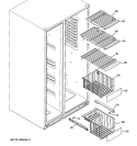 FREEZER SHELVES Diagram and Parts List for PSHS9PGZBCSS  General Electric Refrigerator