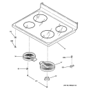 COOKTOP Diagram and Parts List for JB620SR2SS  General Electric Range