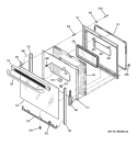DOOR Diagram and Parts List for JBP62DM3WW  General Electric Range