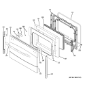 LOWER DOOR Diagram and Parts List for PB979SP3SS  General Electric Range