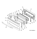 UPPER DOOR Diagram and Parts List for PCB975SP3SS  General Electric Range