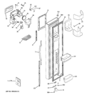 FREEZER DOOR Diagram and Parts List for GSC23LGRDBB  General Electric Refrigerator