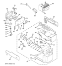 ICE MAKER & DISPENSER Diagram and Parts List for GSC23LGRDBB  General Electric Refrigerator