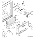 FREEZER SECTION Diagram and Parts List for PDCE1NBYADSS  General Electric Refrigerator