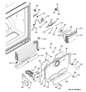 FREEZER SECTION Diagram and Parts List for PFCA1NJZADSS  General Electric Refrigerator