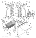 DOORS Diagram and Parts List for PFSE5NJYADWW  General Electric Refrigerator