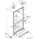 CASE PARTS Diagram and Parts List for PFSE5NJYADWW  General Electric Refrigerator