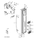 FREEZER DOOR Diagram and Parts List for PSHW6YGZBESS  General Electric Refrigerator