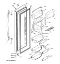FRESH FOOD DOOR Diagram and Parts List for PSHW6YGZBESS  General Electric Refrigerator