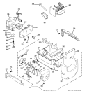 ICE MAKER & DISPENSER Diagram and Parts List for PSHW6YGZBESS  General Electric Refrigerator
