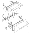 FREEZER DOORS Diagram and Parts List for ZFGB21HZASS  General Electric Refrigerator