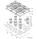 COOKTOP Diagram and Parts List for ZDP366LP3SS  General Electric Range