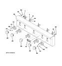 CONTROL PANEL Diagram and Parts List for ZGU364LRP3SS  General Electric Cooktop