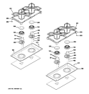 COOKTOP Diagram and Parts List for ZDP364NDP2SS  General Electric Range