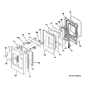 SMALL DOOR ASSEMBLY Diagram and Parts List for ZDP486LDP2SS  General Electric Range