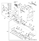 ICE MAKER & DISPENSER Diagram and Parts List for ZISB420DXA  General Electric Refrigerator