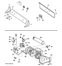 BACKSPLASH, BLOWER & MOTOR ASSEMBLY Diagram and Parts List for GHDX100GM0WW  General Electric Dryer