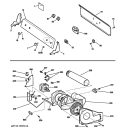 BACKSPLASH, BLOWER & MOTOR ASSEMBLY Diagram and Parts List for GTDP300EM0WS  General Electric Dryer