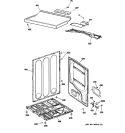 CABINET Diagram and Parts List for GTDP300EM0WS  General Electric Dryer