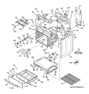 BODY PARTS Diagram and Parts List for PCB800DP2BB  General Electric Range