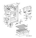 CABINET Diagram and Parts List for GTH18CCB3LWW  General Electric Refrigerator