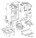 CABINET Diagram and Parts List for GTH18EBT3RBB  General Electric Refrigerator