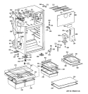 CABINET Diagram and Parts List for GTH18ECB3RBB  General Electric Refrigerator