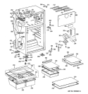 CABINET Diagram and Parts List for GTS18ECBHRBB  General Electric Refrigerator