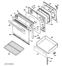 DOOR & DRAWER PARTS Diagram and Parts List for JBP15DM2BB  General Electric Range