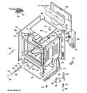 BODY PARTS Diagram and Parts List for JBP27DM2BB  General Electric Range