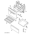 DOOR & DRAWER PARTS Diagram and Parts List for JBS07SP2SA  General Electric Range