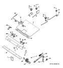 GAS & BURNER PARTS Diagram and Parts List for JGBS23SEM6SS  General Electric Range