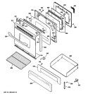 DOOR & DRAWER PARTS Diagram and Parts List for RGB790SER1SA  Hotpoint Range