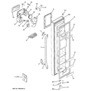 FREEZER DOOR Diagram and Parts List for GSS25QGTACC  General Electric Refrigerator