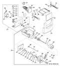 ICE MAKER & DISPENSER Diagram and Parts List for ZISS420DXASS  General Electric Refrigerator