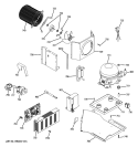 SEALED SYSTEM & MOTHER BOARD Diagram and Parts List for ZISP480DXASS  General Electric Refrigerator