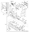 ICE MAKER & DISPENSER Diagram and Parts List for ZISP480DXASS  General Electric Refrigerator