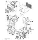 CABINET & COMPONENTS Diagram and Parts List for AJCQ09DCDW1  General Electric Air Conditioner