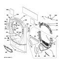 FRONT PANEL Diagram and Parts List for DPVH880EJ2WW  General Electric Dryer