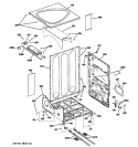 CABINET Diagram and Parts List for DPVH880EJ2WW  General Electric Dryer