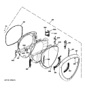 DOOR Diagram and Parts List for DPVH890GJ1MV  General Electric Dryer