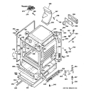 BODY PARTS Diagram and Parts List for JGBP25DEM9WW  General Electric Range