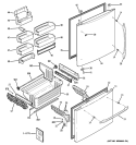 DOORS Diagram and Parts List for PDCS1NCZBLSS  General Electric Refrigerator