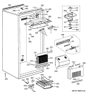CABINET PARTS 1 Diagram and Parts List for ZIFS360NXALH  General Electric Freezer